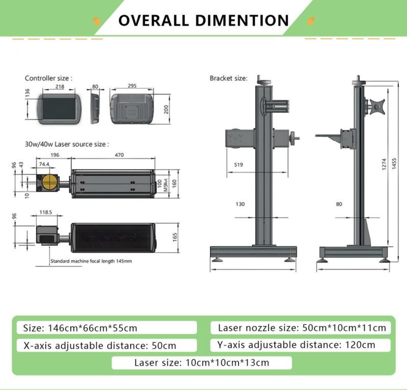 Hot Sell UV Flying Laser Marking Printer Laser Marking Engraving Machine for Glass/ Metal Marking