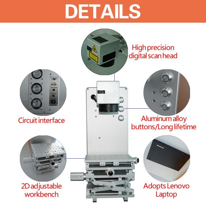 Marking Machine for Metal Parts 20W Fiber Laser Marking Machine Laser Engraving Dapeng Laser Ce