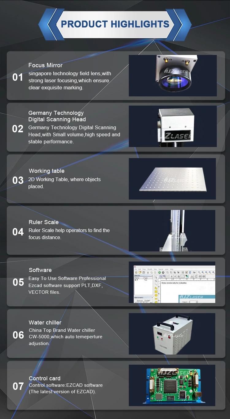 Hot Sale Fiber Laser Marking Machine for Anodized Aluminum