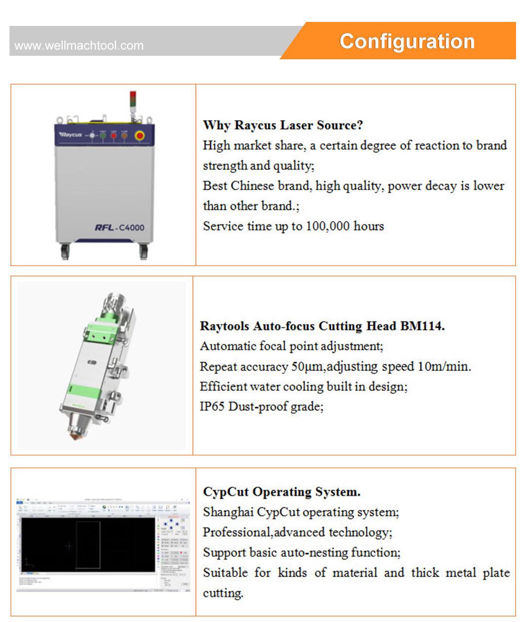 cnc cutting machine laser cutter WMT-1530G fiber laser cutting machine