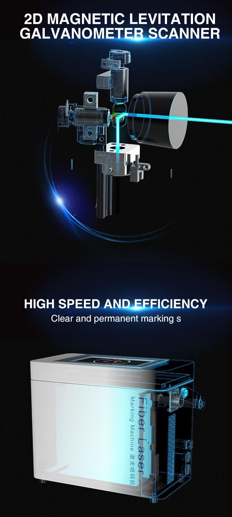 Faith Bar Code Qr Code Handheld Fiber Laser Marking Machine on Metal