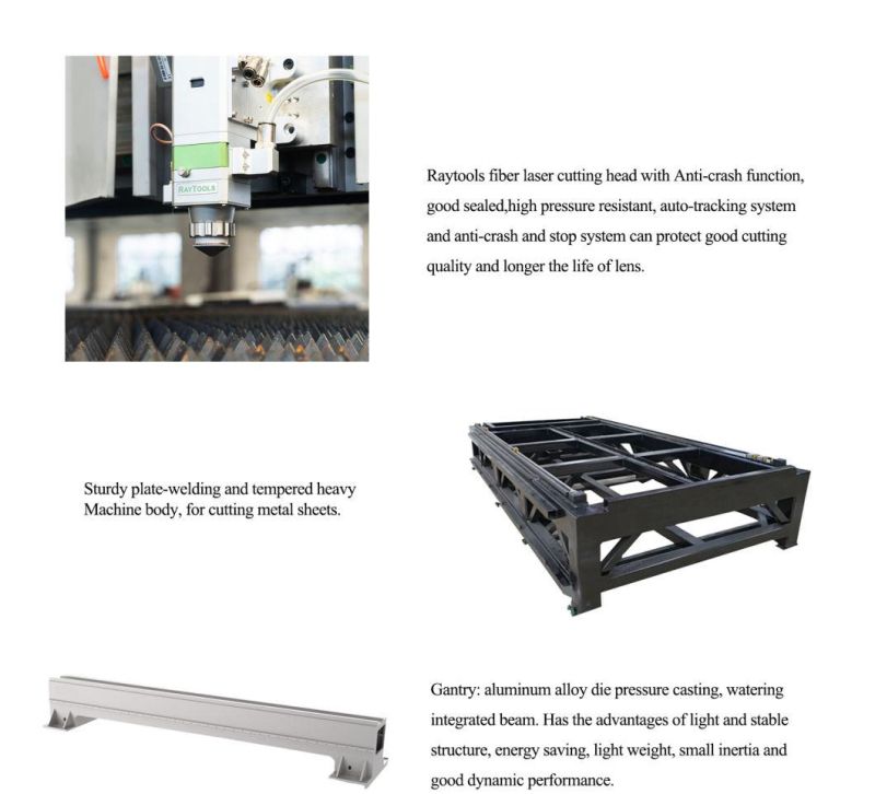 Raycus Ipg Metal CNC Engraving Router Fiber Laser Cutting Machine 500W 1000W 2000W 3000W