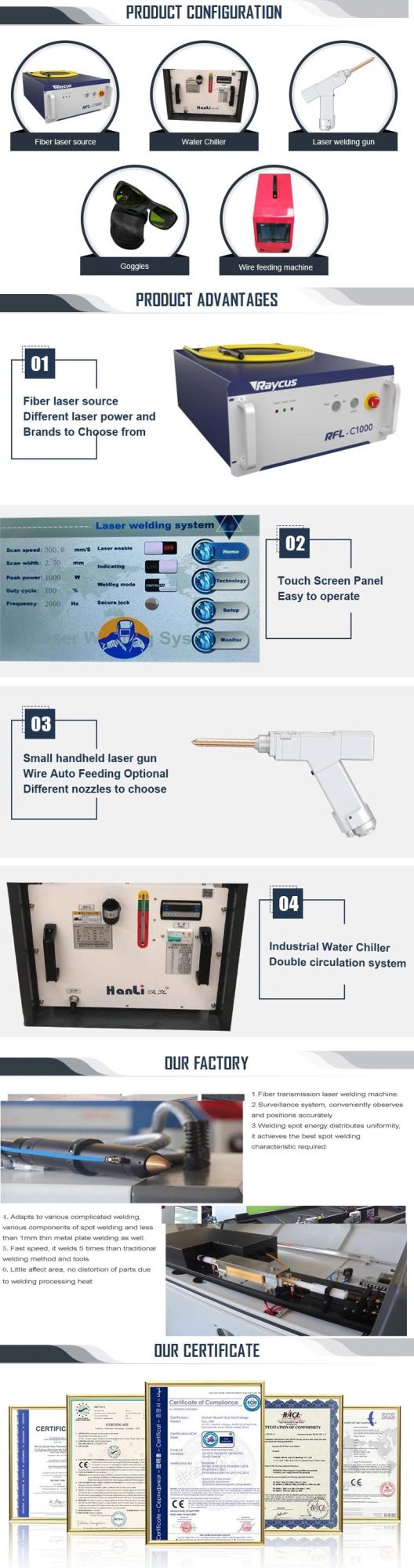 800W Handheld Fiber Laser Welding Machine