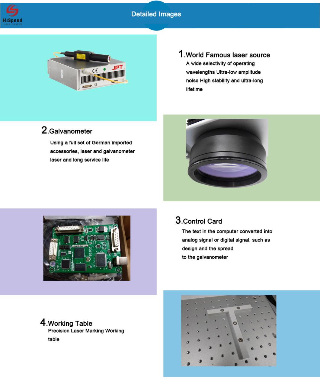 Hispeedlaser Galvo Scanning Marking System Fiber Laser Marking Machine with PC