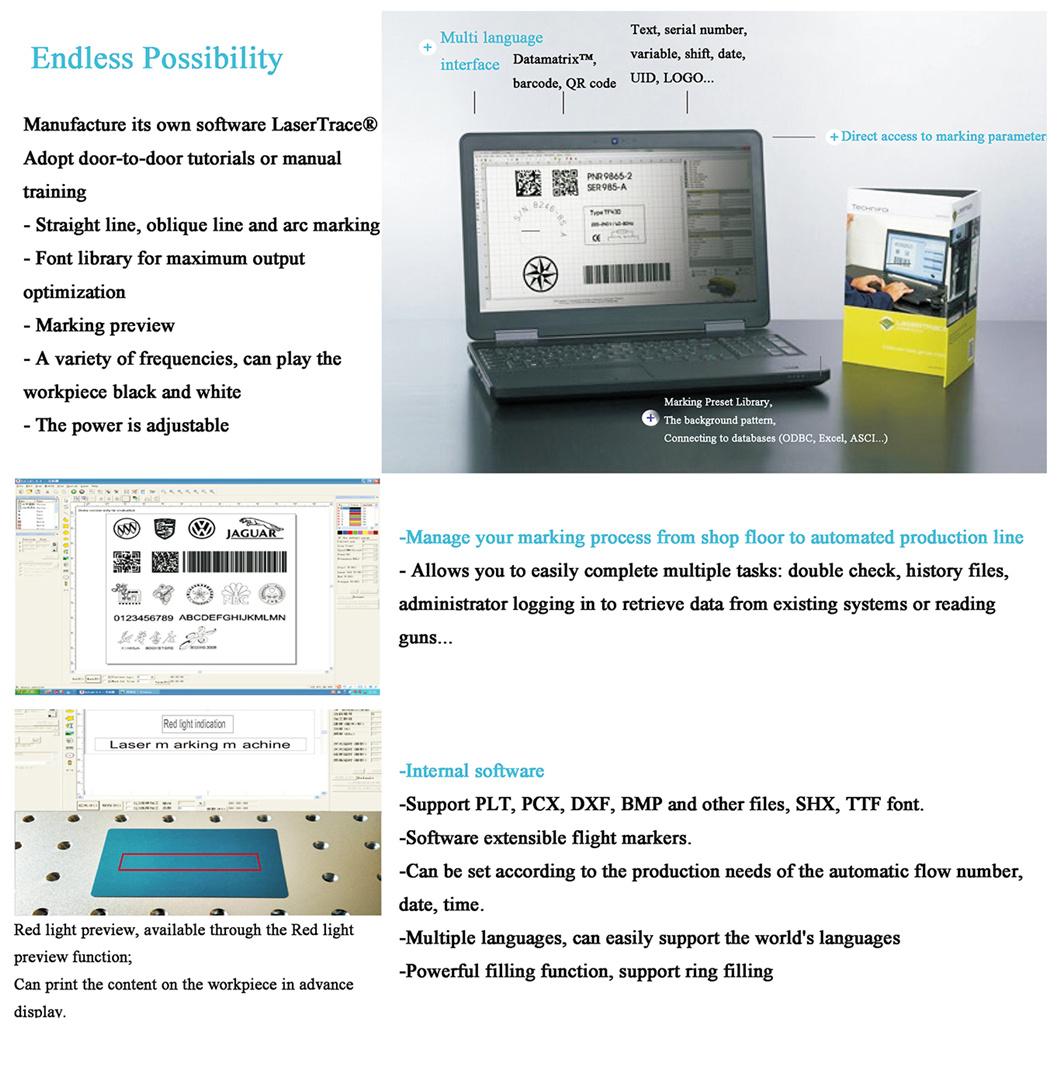 Mini Portable Desktop 20W Fiber Laser Marking Machine Laser Markers