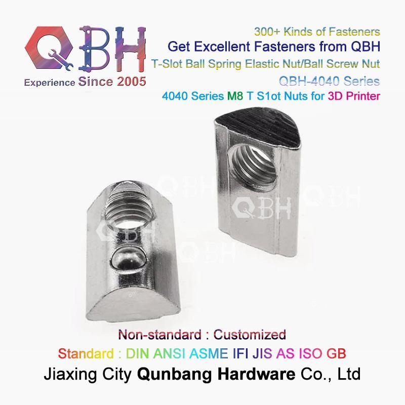 Qbh 4080 4040 CNC Router 3D Carvers Carving Engraving Machine Replacing Parts Ball Spring Elastic Aluminum M8 T Slot Nut Maintenance Repair Replacement