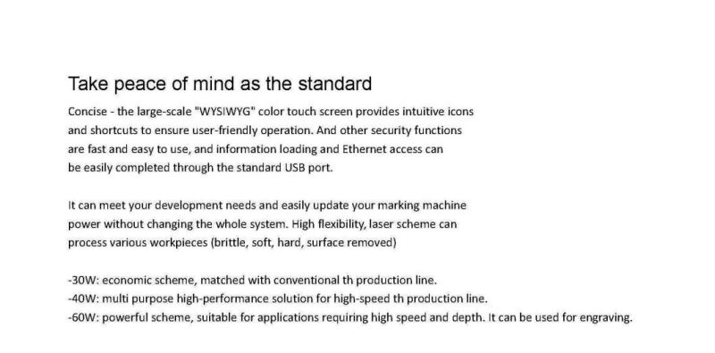 Non-Metal Engraving 30W 50W CO2 Flying Online Conveyor Belt Laser Marking Machine