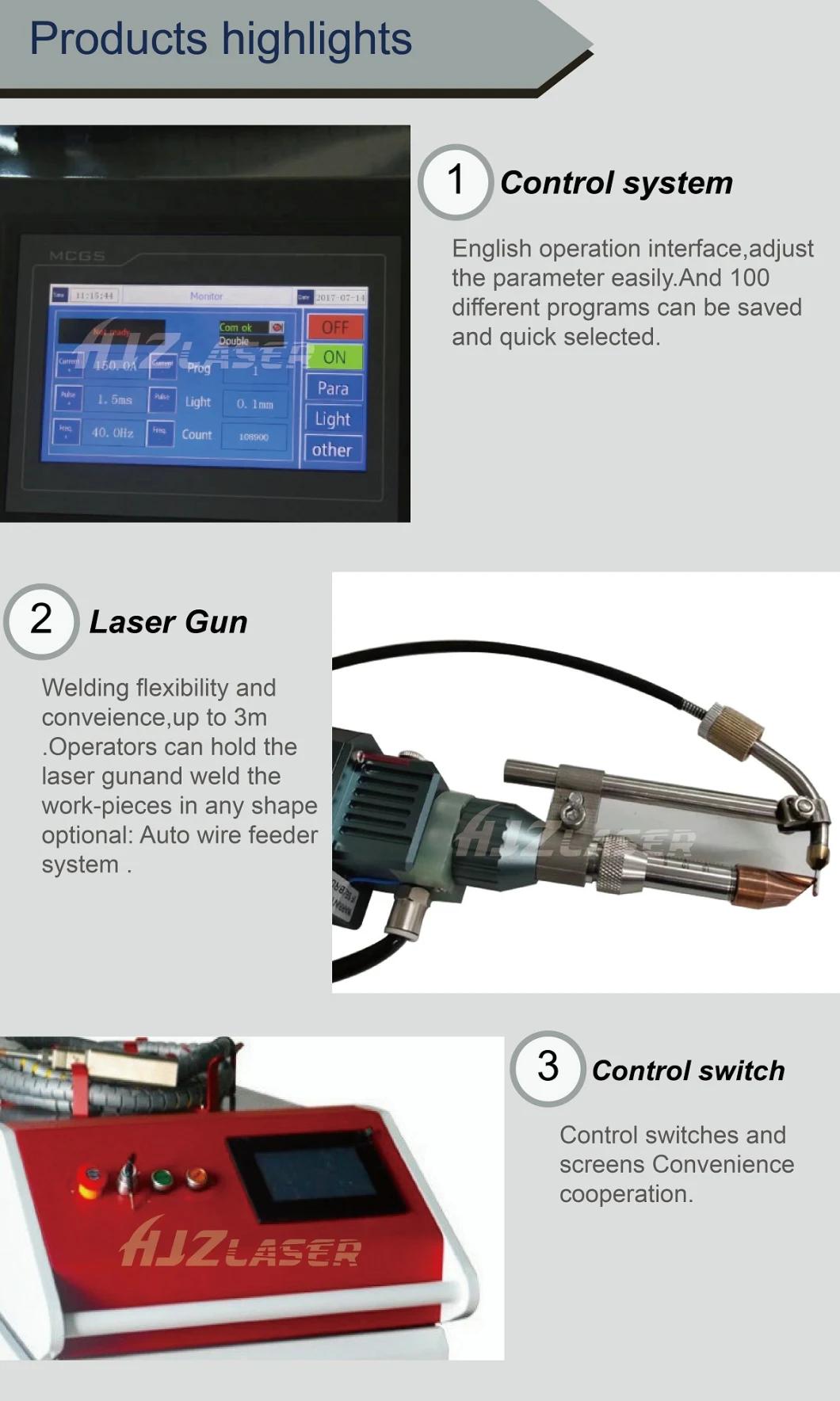 Automatic 1000W 1500W Continuous Fiber Laser Welding Equipment Handheld Laser Welding Machine with Wobble Head Laser Welder with Auto Wire Feeder System