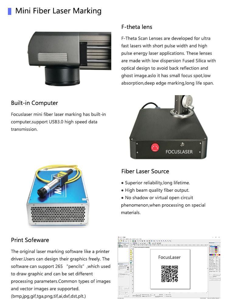 Focuslaser Super Mini 22W Fiber Laser Marking Machine for Jewelry