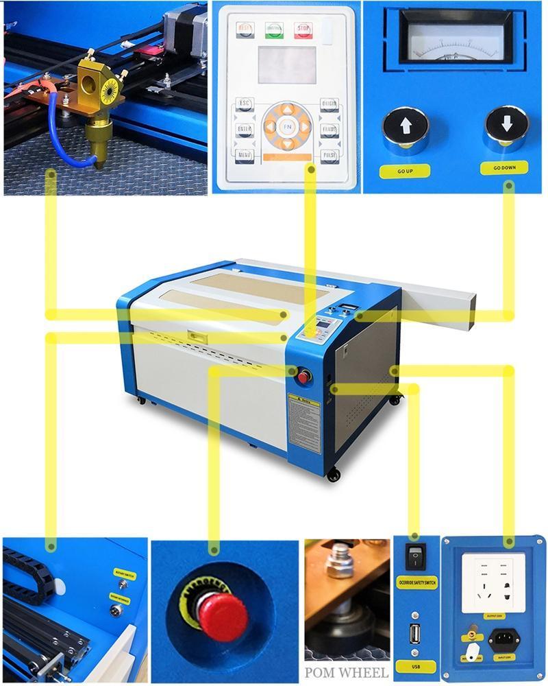 Mini CO2 Laser Cutting Machine 4060 6040 50W 60W 80W 100W