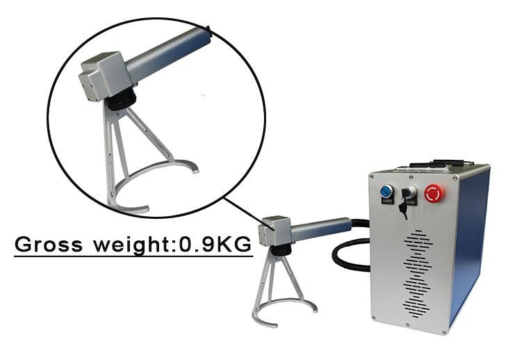 Portable Hand Helded Metals 30W 50W Fiber Laser Marking Engraving Machine