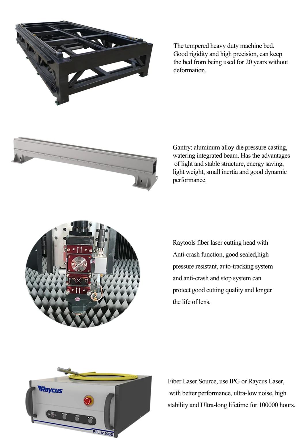 Raycus Metal CNC Engraving Router Fiber Laser Cutting Machine 500W 1000W 2000W 3000W