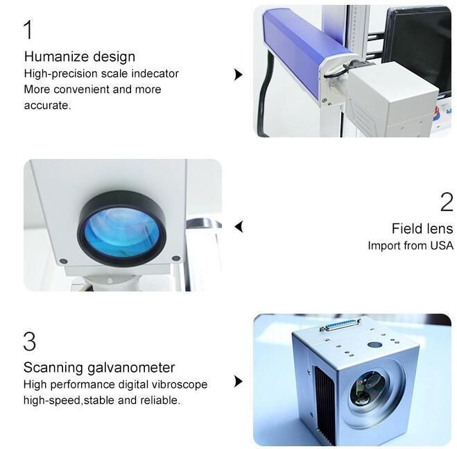 Man Laser 30W Portable Fiber Laser Marking Machine Price for Metal Glass Plastic