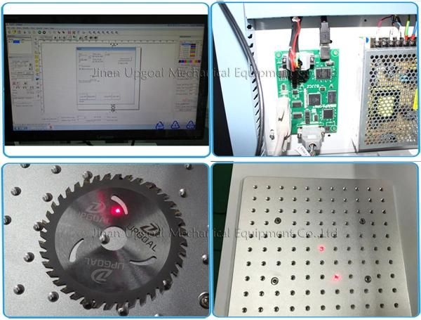 30W Large Diameter Metal Tube Fiber Laser Marking Machine with Roller Rotary