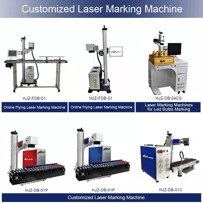 Hjz 20 Watts Fiber Laser Marking Machine Price 30W 50W Laser Cutting Metal Jewelry Nameplate Dog Tag