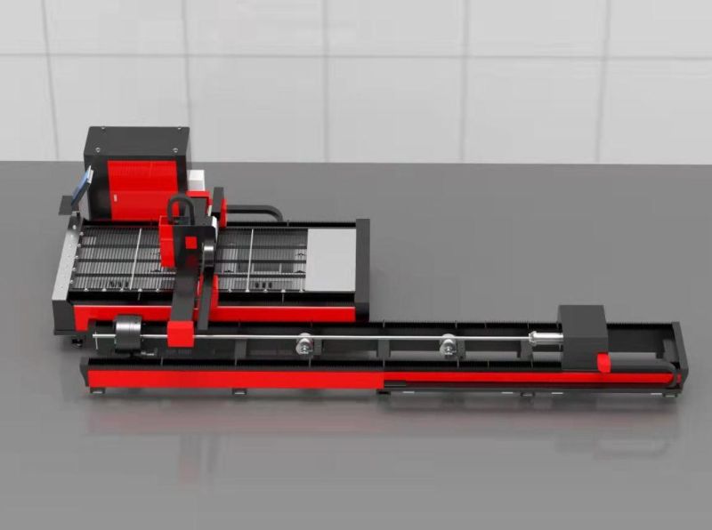 CNC Fiber Laser Cutting Machine with 6m Pipe Attachment Rotary Device for Metal Plate&Pipes