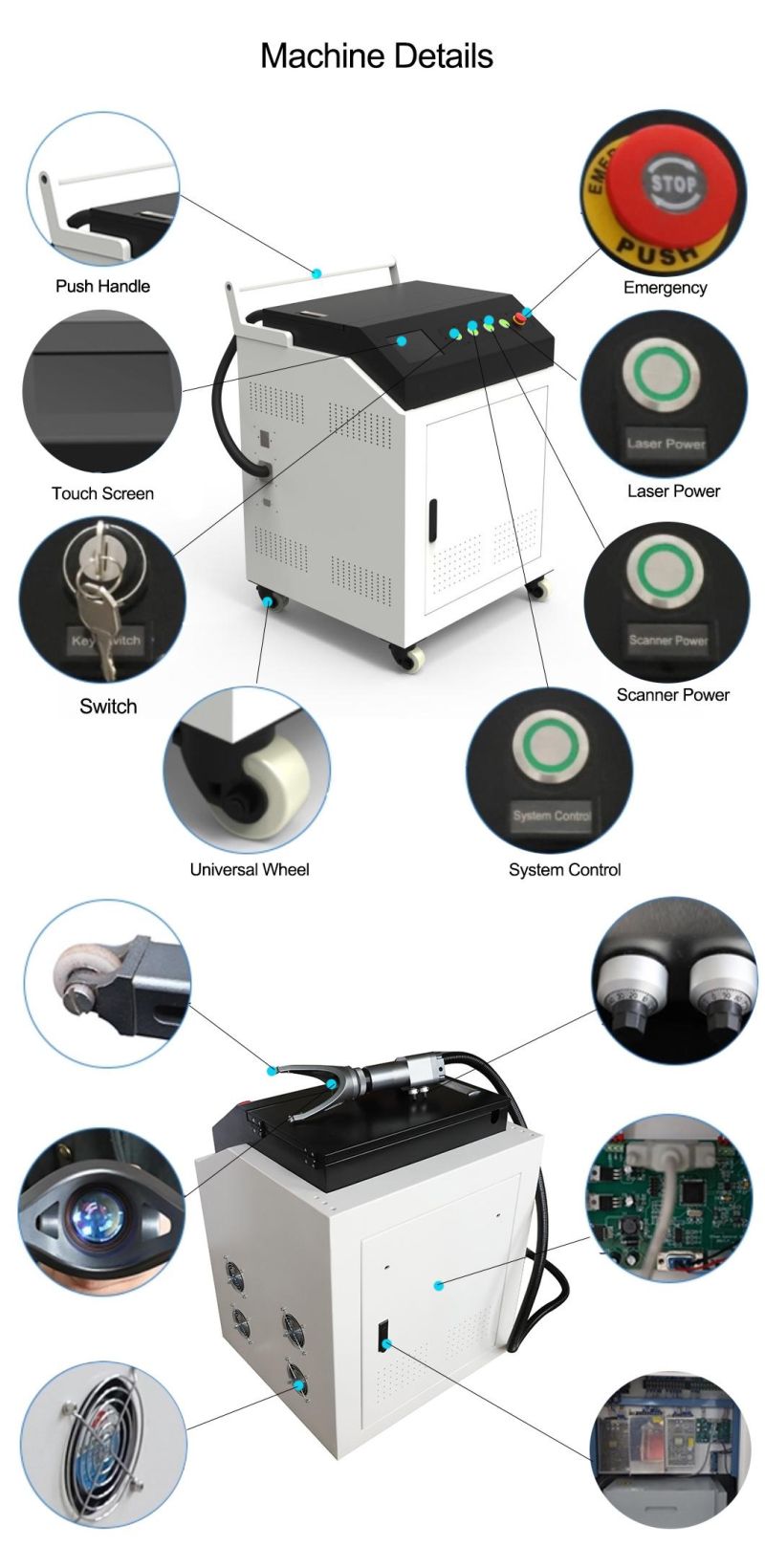 Laser Cleaner Fiber Laser Cleaning Machine for Metal Descaling Rust Removal