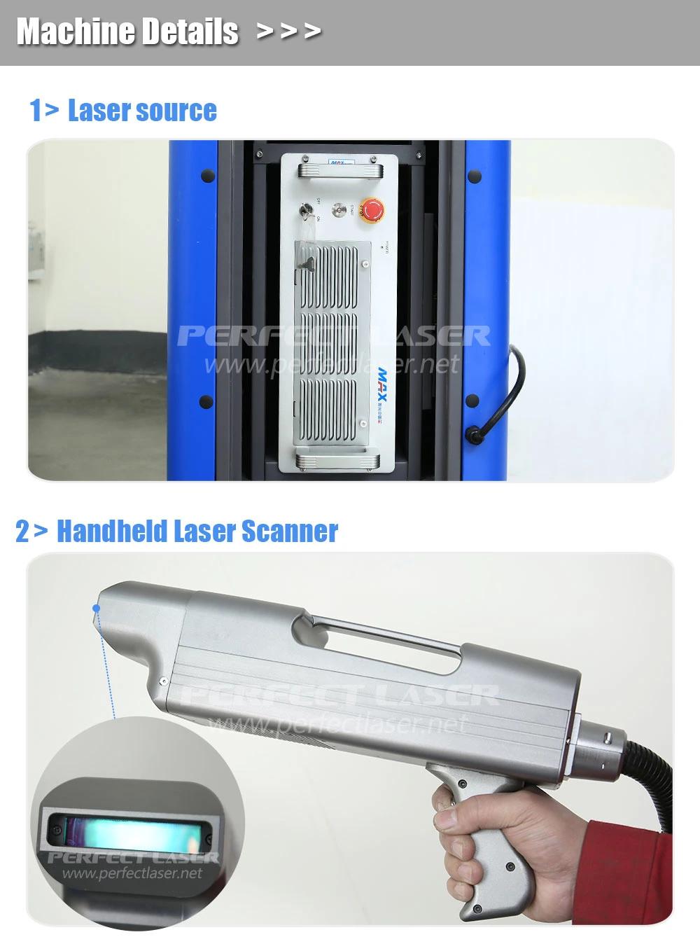 Handheld 100W Metal Laser Rust Removal Cleaning Machine