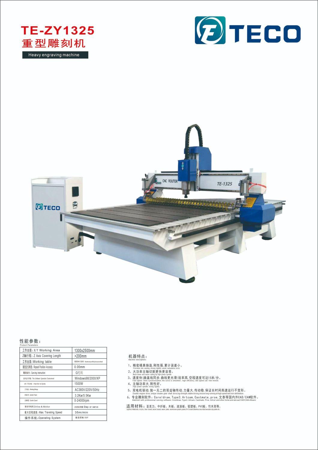 1325 Woodworking Wood Cutting Engraving CNC Router Machine for Advertising