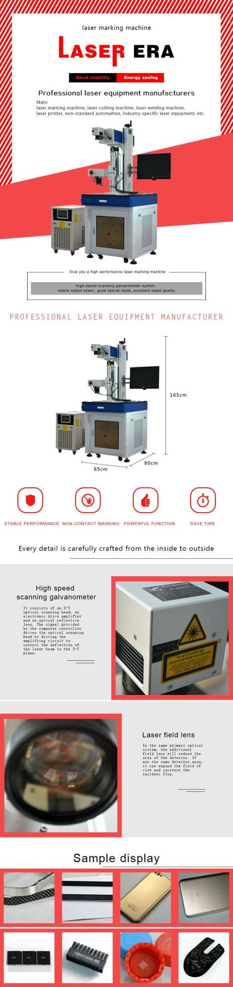 Three-Axis Five-Sided UV Laser Marking Machine 3W 5W