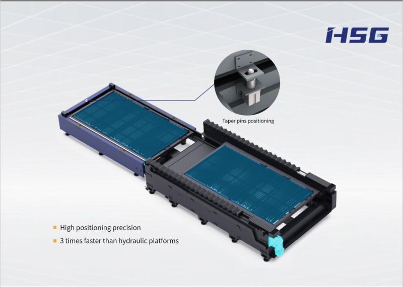 2000W-6000W Linear Motor Double Exchange Platforms Sheet Metals Laser Cutting Machine