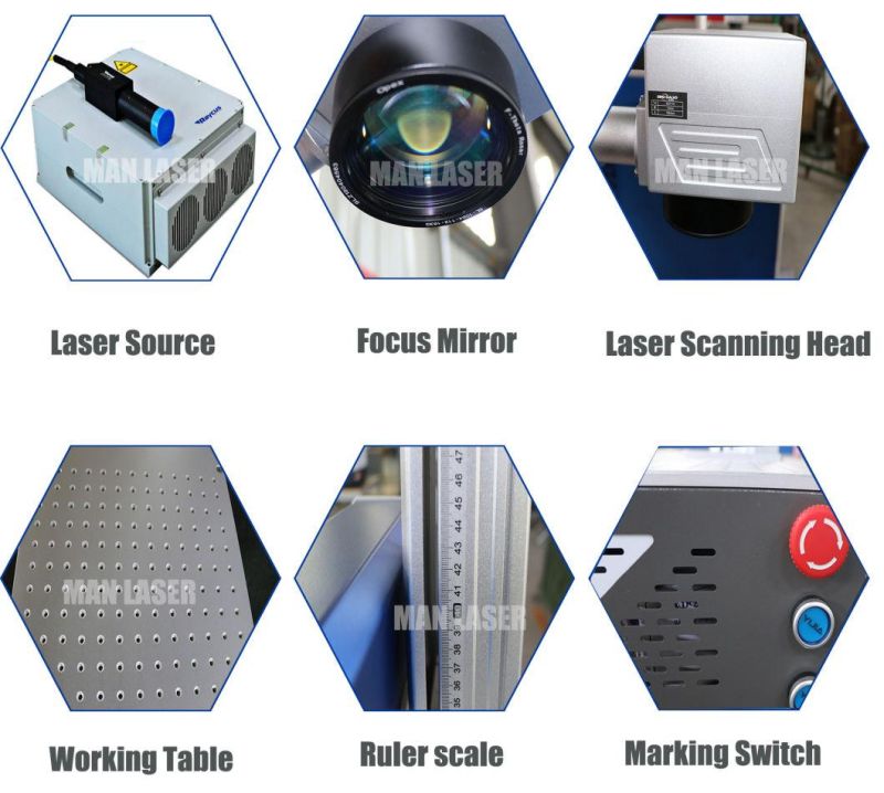 30W Superlaser Fiber Laser Source Fiber Laser Marking Machine Price for Metal Seal Engraving Machine