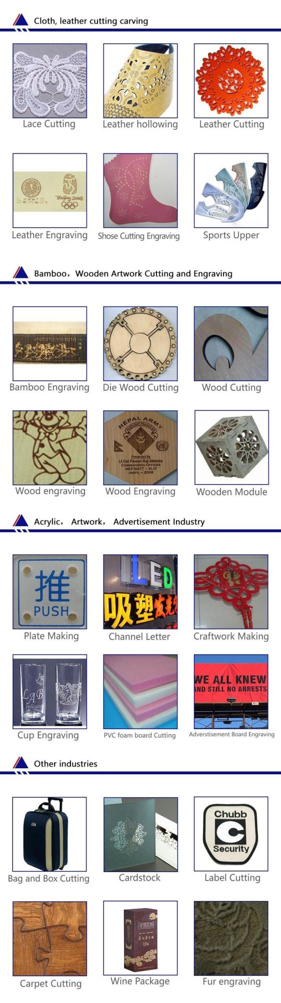 Factory Customized CO2 40W 60W 80W 100W 150W Model Laser Cutting Machine for Cutter