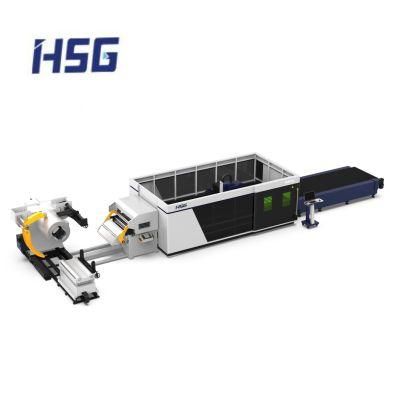 Decoiling Cutting Loading Unloading Combined Metal Sheet Laser Cutting Machine