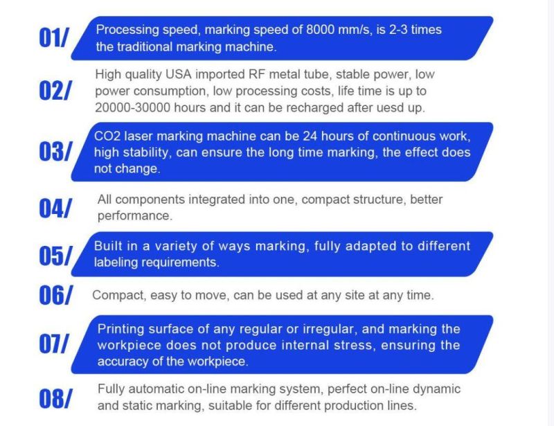 30W 55W 100W CO2 Laser Marking Machine for Plastic Wood Acrylic Leather and Other Non-Metallic Materials