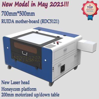 100W Ruida CNC Laser Engraving and Cutting Machine for Wood acrylic 700*500mm