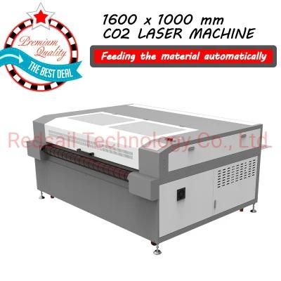 Auto Feeding CO2 1610 Laser Cutting Machine Engraving for Fabric Rubber Plywood Glass Acrylic Laser Machine