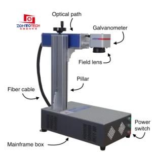 Marker Engraver Metal Steel Gold Silver Jewelry 20watt 30watt 50watt Raycus Jpt Max Fiber Laser Marking Machine