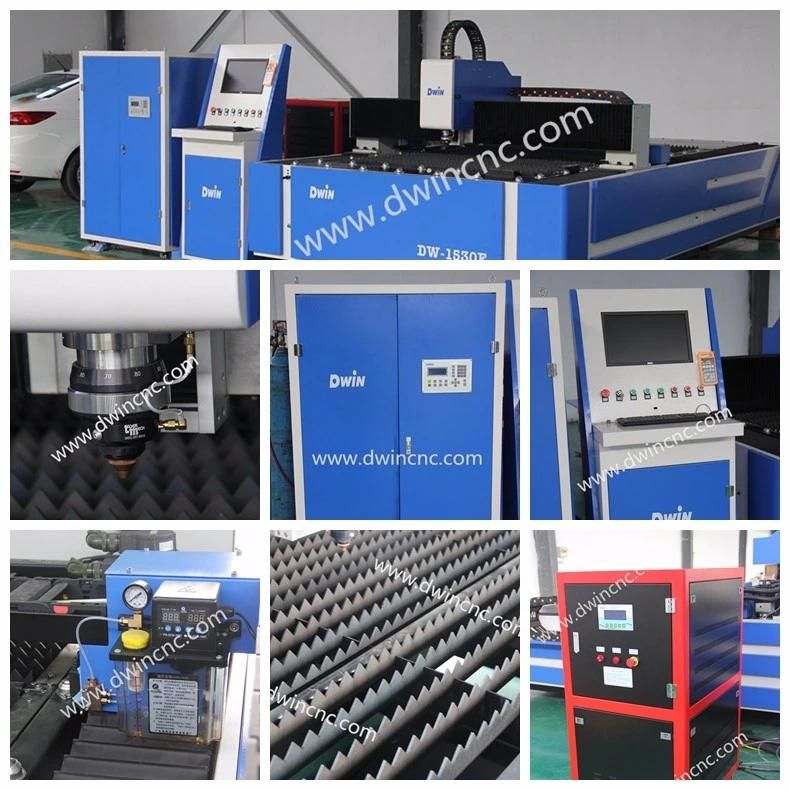 500W 750W 1000W 1500W 2000W Metal Fiber Laser Cutting Machine Dw-1530f