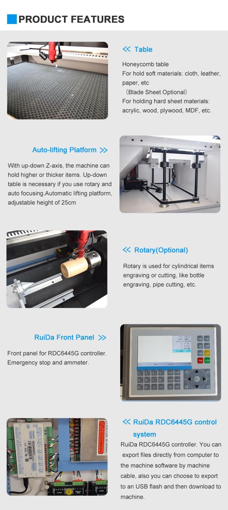 Laser Engraving Machine 600*400mm Wood Acrylic Plastic Glass Cutter Engraver