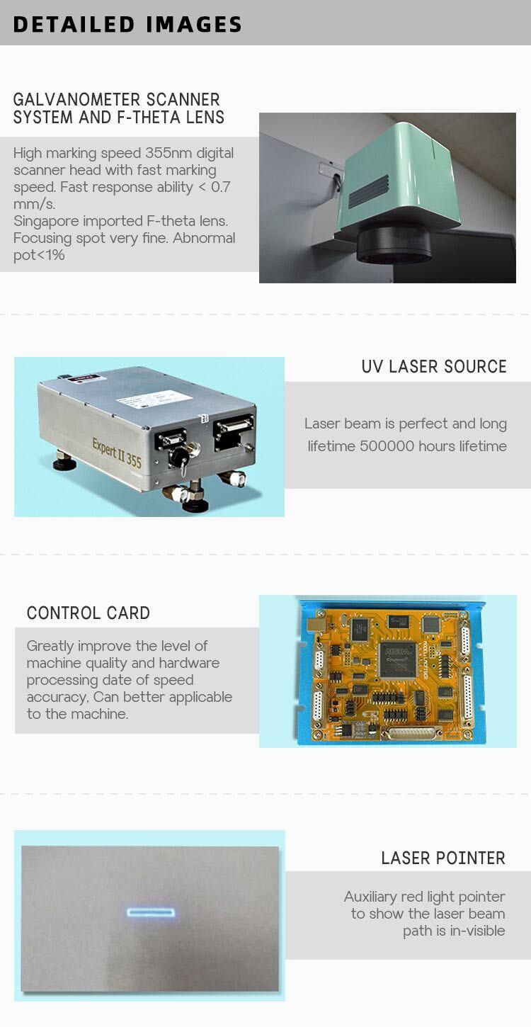 Ultraviolet UV Laser Marking Machine 3W for Marking Glass