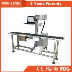 CO2 Laser Online Flying Marking Machine for Plastic Glass Wood