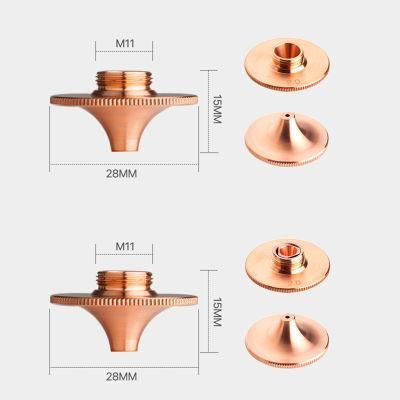 Dia28mm Caliber 0.8 - 4.0mm Laser Nozzle Holder Single Double Layer for OEM Precitec Fiber Laser He