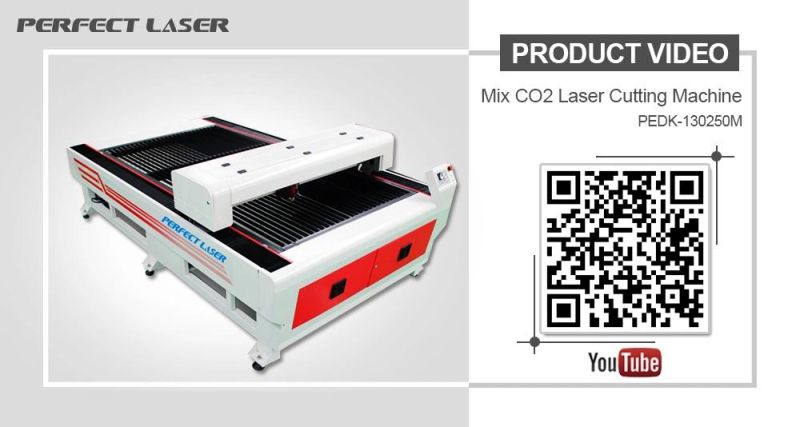 Perfect Laser-180W 260W 300W 400 Watts 1325 1212 1218 CNC Metal Steel & Nonmetal Materials Wood/MDF/Aryclic/PVC Chinese CO2 Mixed Laser Cutting Machine Price