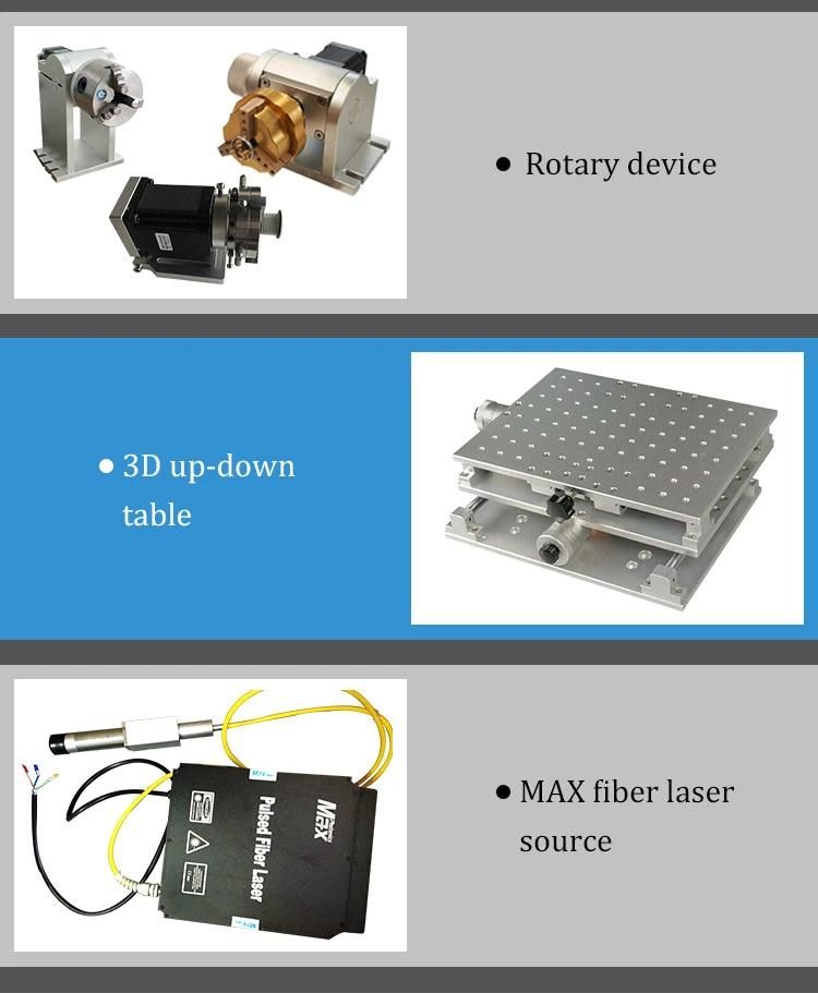 3D Color Printed Fiber Laser Marking Machine for Metal Plastic Tag Key Chains