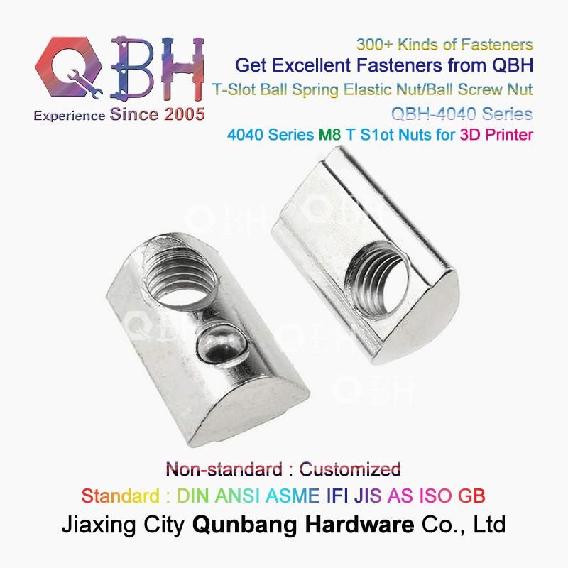 Qbh 4080 4040 CNC Router 3D Carvers Carving Engraving Machine Replacing Parts Ball Spring Elastic Aluminum M8 T Slot Nut Maintenance Repair Replacement