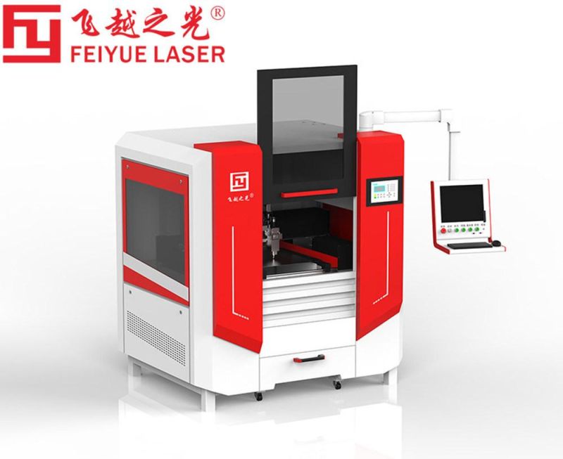 Fy6560 Sheet Metal Processing Industry Feiyue Laser Best Fiber Cutter Machines CNC Precision Cutting Stainless Steel Ss Titanium Copper Laser Cutting Machine