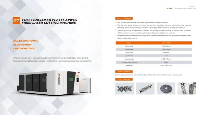 8000W Fiber Laser Cutting Machine for Cuting Metal Plate and Tube