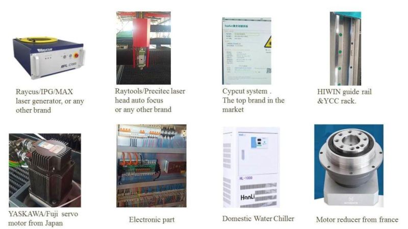 CNC Fiber Laser Cutting Machine with 6m Pipe Attachment Rotary Device for Metal Plate&Pipes