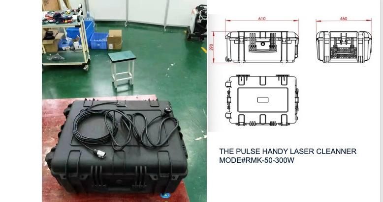 Industrial Portable 50-500W Pulse Type Laser Cleaning Machine /Rust Remover /Rust Cleaning Machine for Metal Steel Paint/Rust/Dust/Oil/Metal Surface