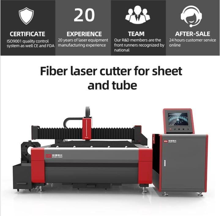 Plates and Pipes Fiber Laser Cutting Machine 1000W 1500W 2000W 3000W CNC Stainless Steel/Carbon Steel/ Aluminium Sheet Metal Fiber Laser Cutting Tube Machine