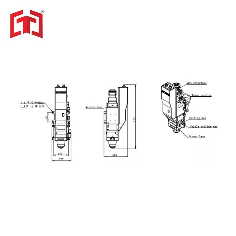 Raytools Bm115 6kw Auto Focus Laser Cutting Head