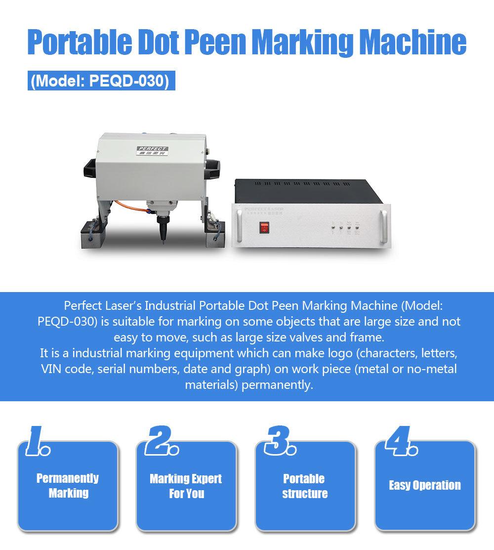 Peqd-030 Portable Type Handheld DOT Peen Marking Machine for Metal