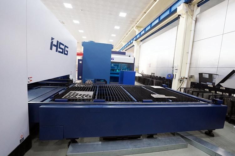 New Full Cover Fiber Laser Cutting Machine with Rotary and Exchange Table 1500W to 8kw for CS Ss Steel Sheet Plates