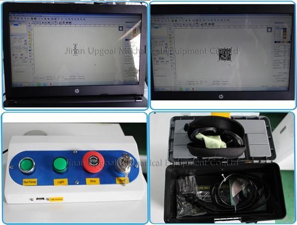 20W Fiber Laser Marking Machine with Rotary Axis for Pen Marking