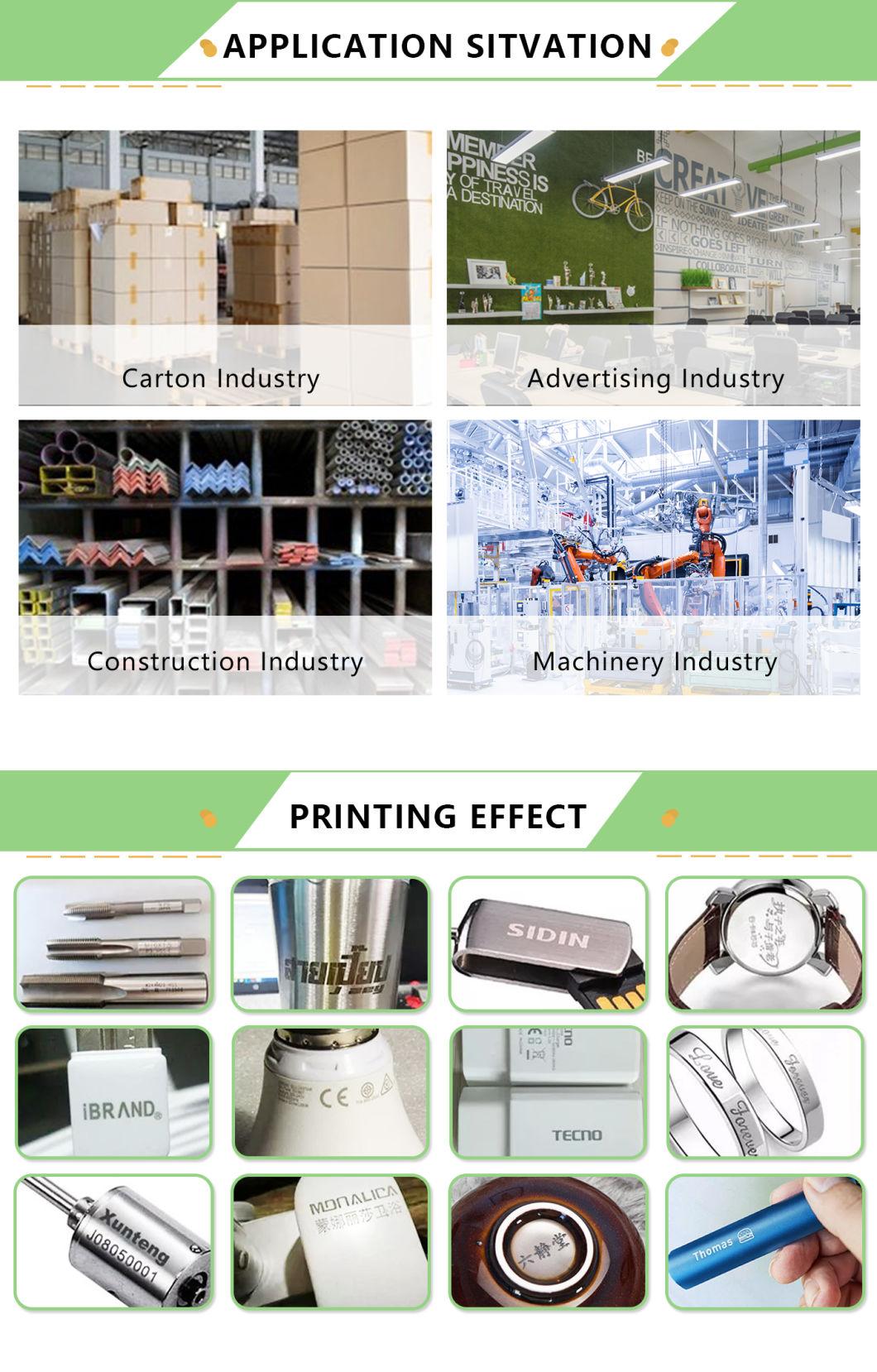 High-Speed Assembly Line Touch Screen Computer Integrated 20 Watt Flying Fiber Laser Marking Machine